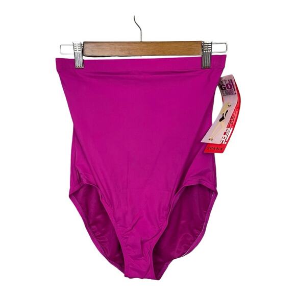SPANX High Rise Core Control Bikini Bottom in Berry‎ Size 10 NWT - Picture 2 of 9
